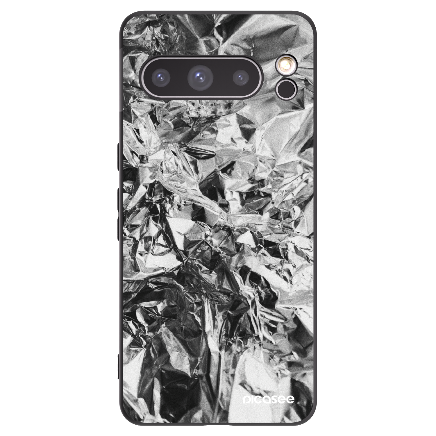 Picasee silikonowe czarne etui na Google Pixel 8 Pro - Chrome