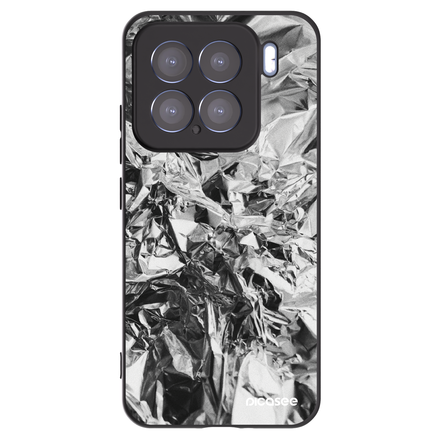 Picasee silikonowe czarne etui na Xiaomi 15 - Chrome