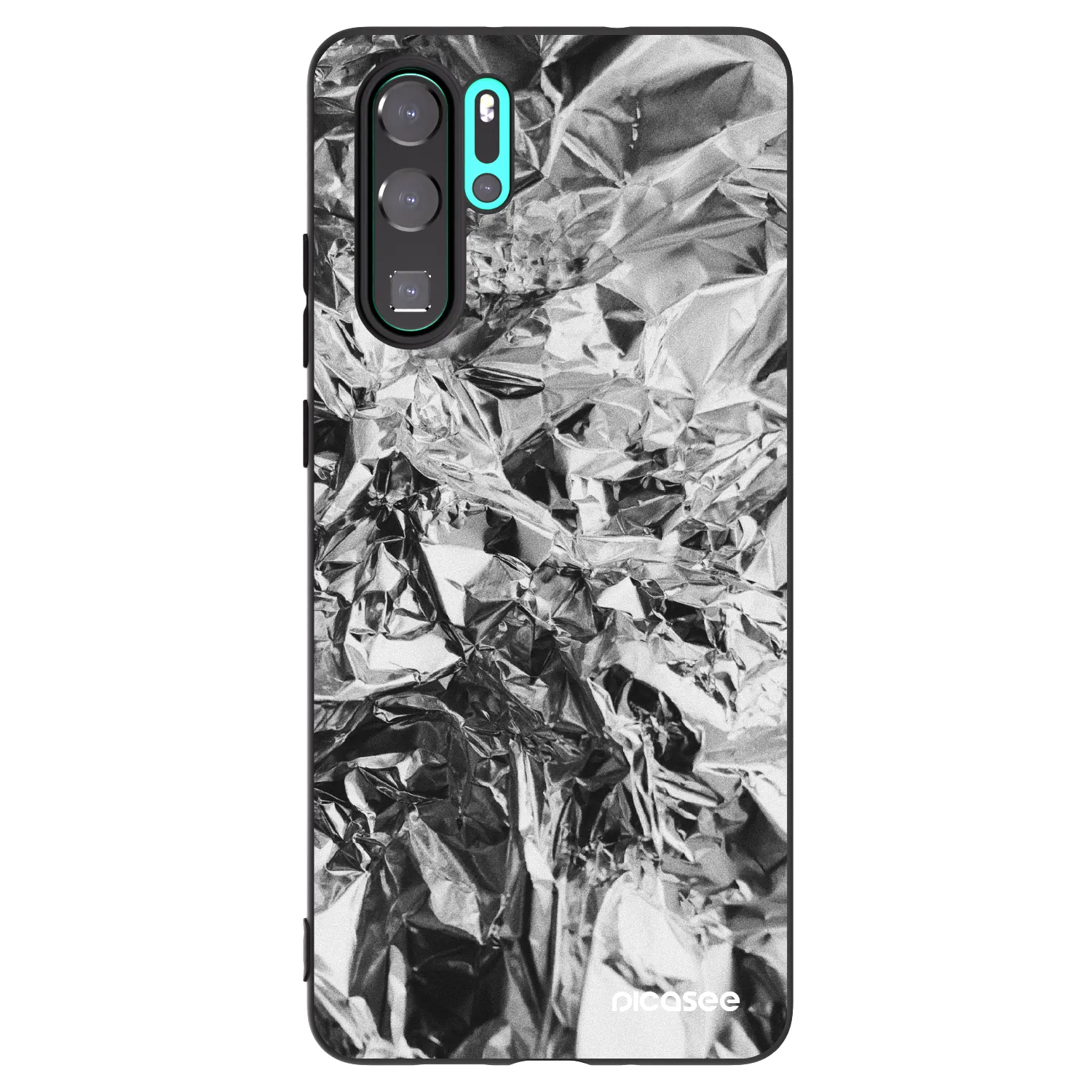 Picasee silikonowe czarne etui na Huawei P30 Pro - Chrome