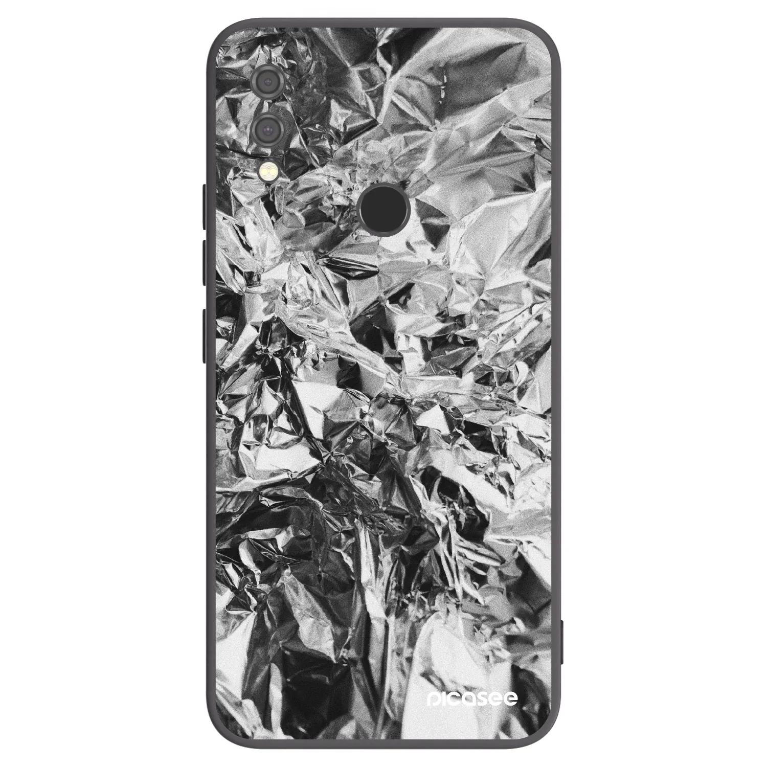Picasee silikonowe czarne etui na Xiaomi Redmi Note 7 - Chrome