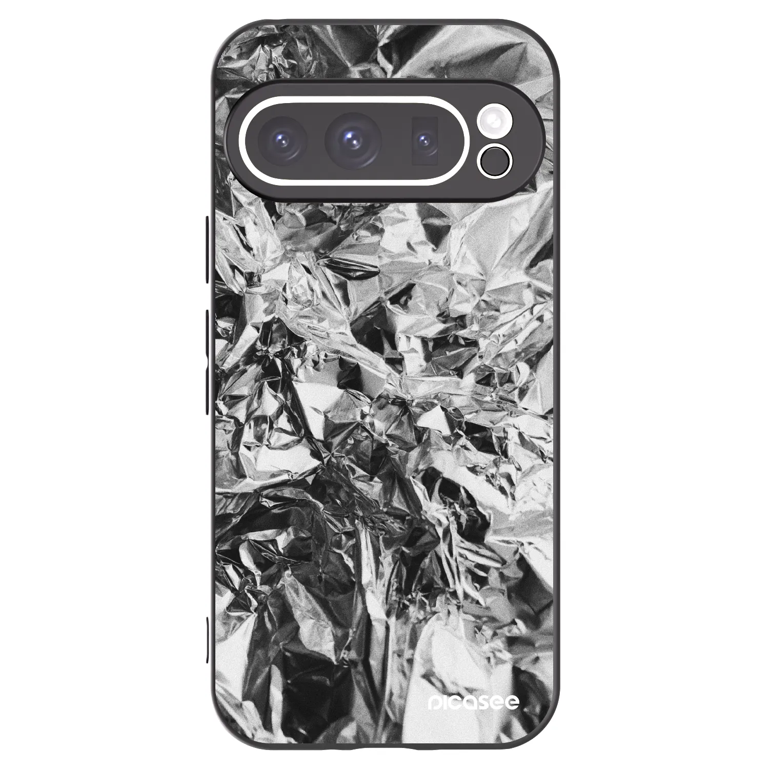 Picasee silikonowe czarne etui na Google Pixel 9 Pro - Chrome