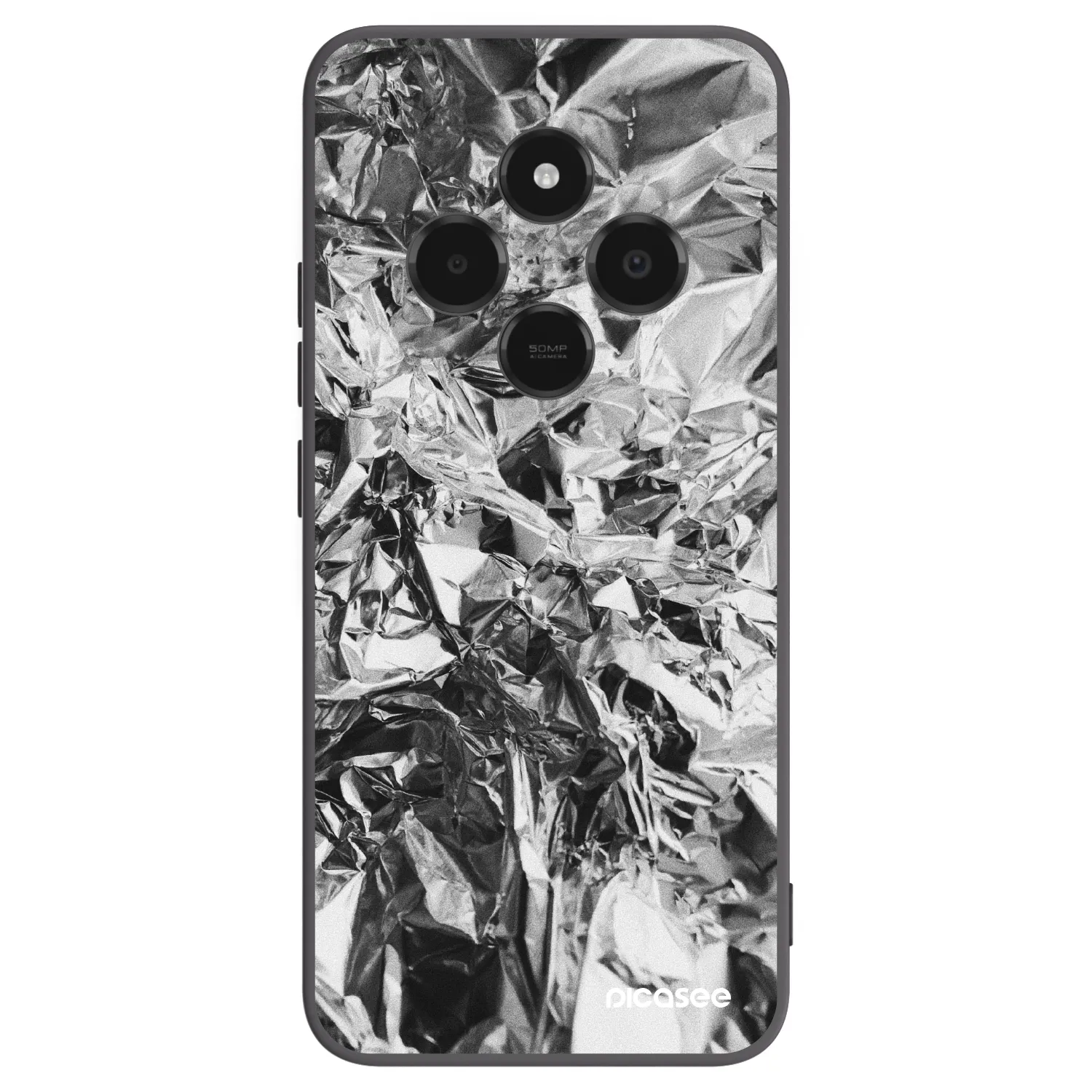 Picasee silikonowe czarne etui na Xiaomi Poco C75 - Chrome