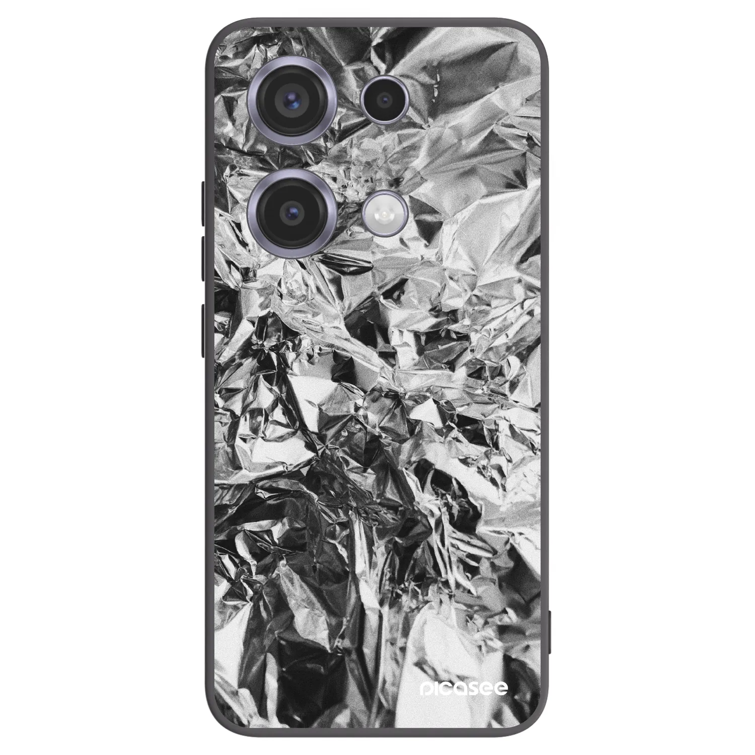 Picasee silikonowe czarne etui na Xiaomi Redmi Note 14S - Chrome