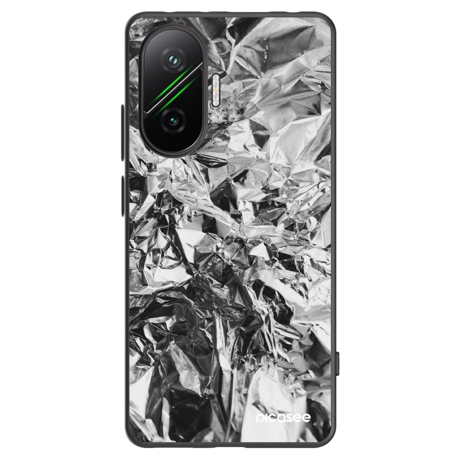 Picasee silikonowe czarne etui na Xiaomi Poco F7 5G - Chrome