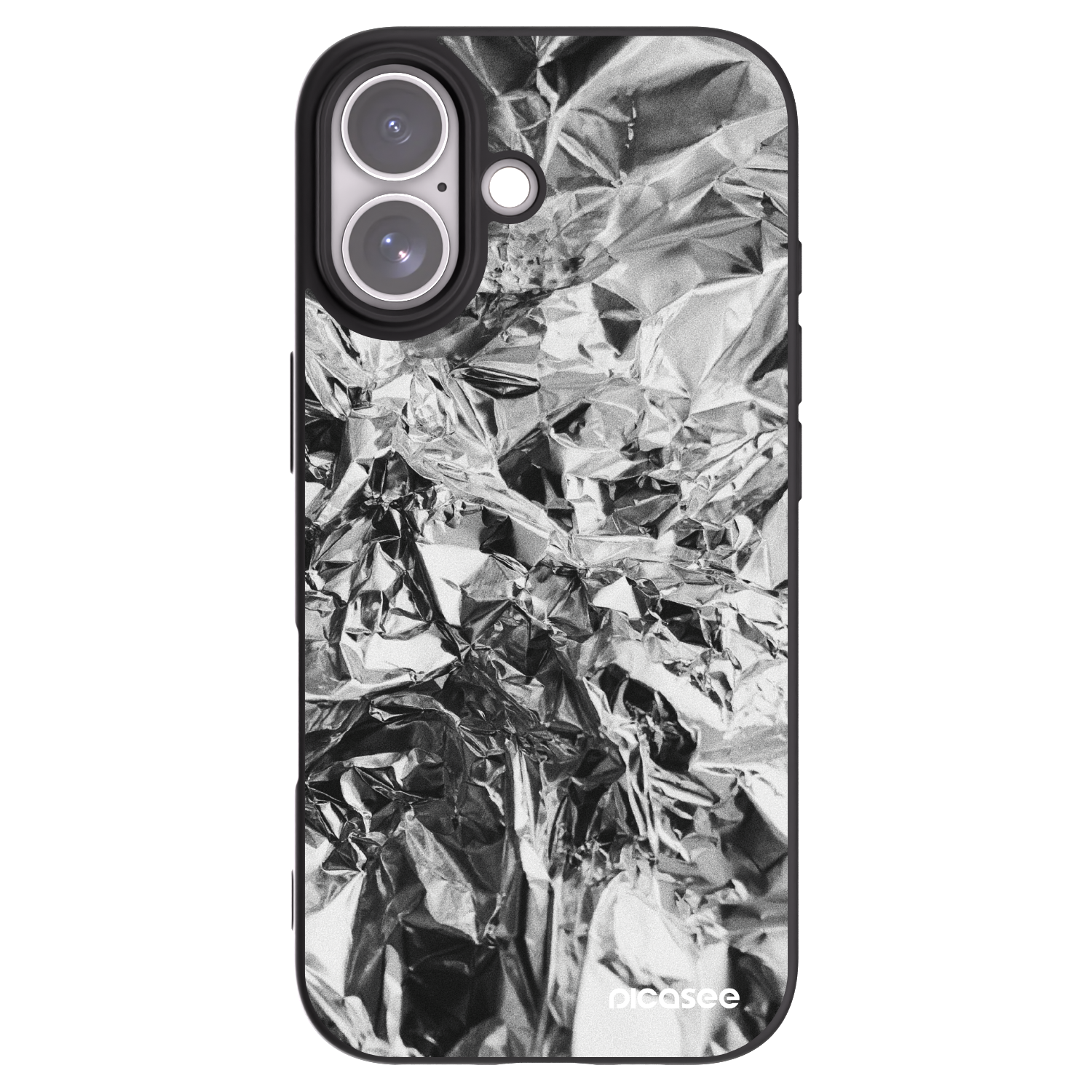 Picasee silikonowe czarne etui na Apple iPhone 17 - Chrome