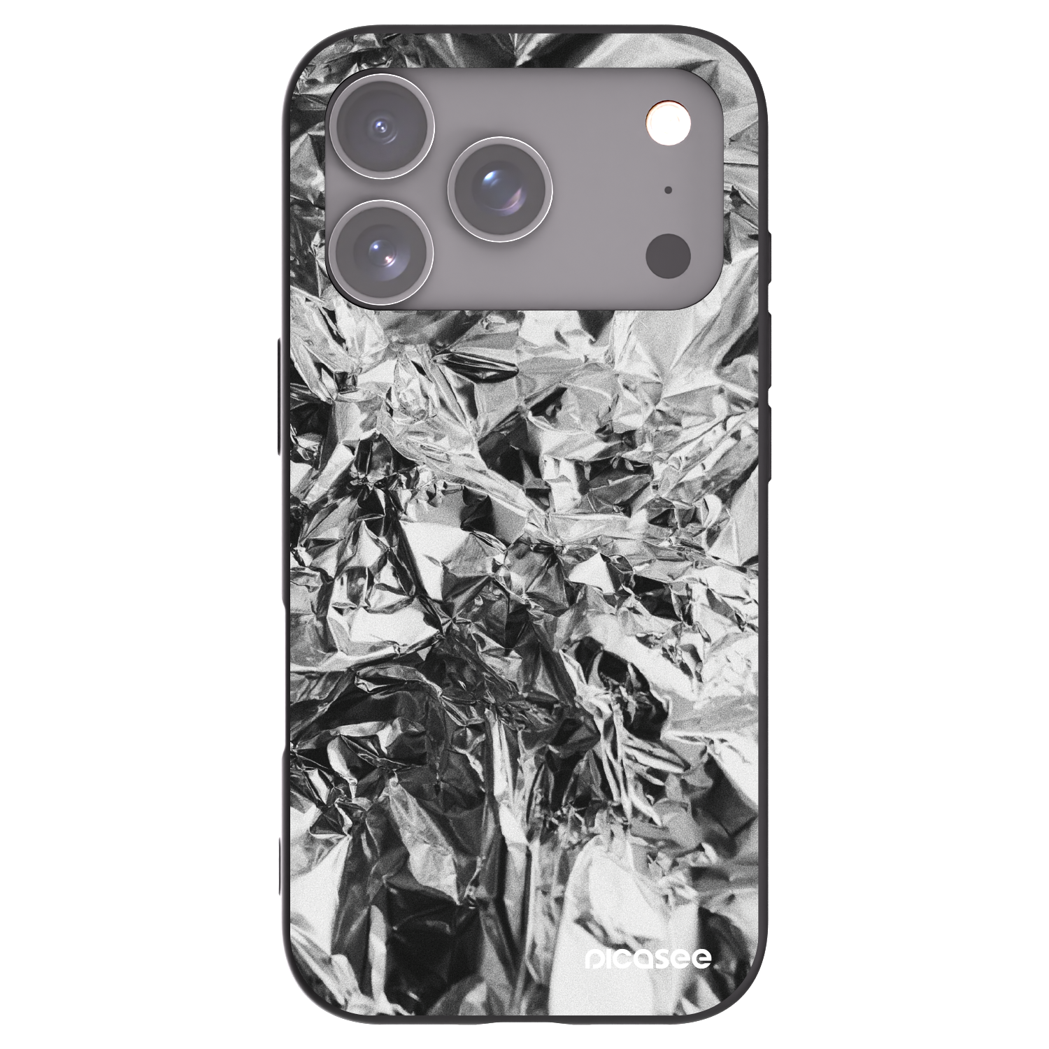Picasee silikonowe czarne etui na Apple iPhone 17 Pro - Chrome