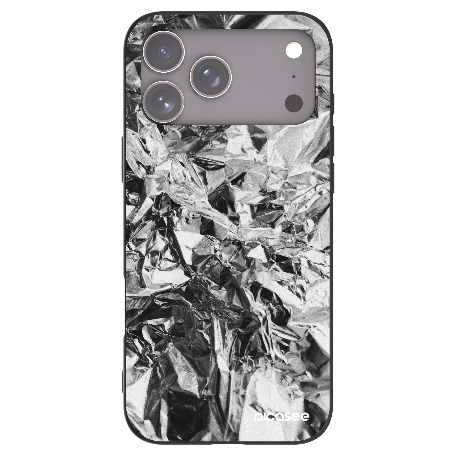 Picasee silikonowe czarne etui na Apple iPhone 17 Pro Max - Chrome