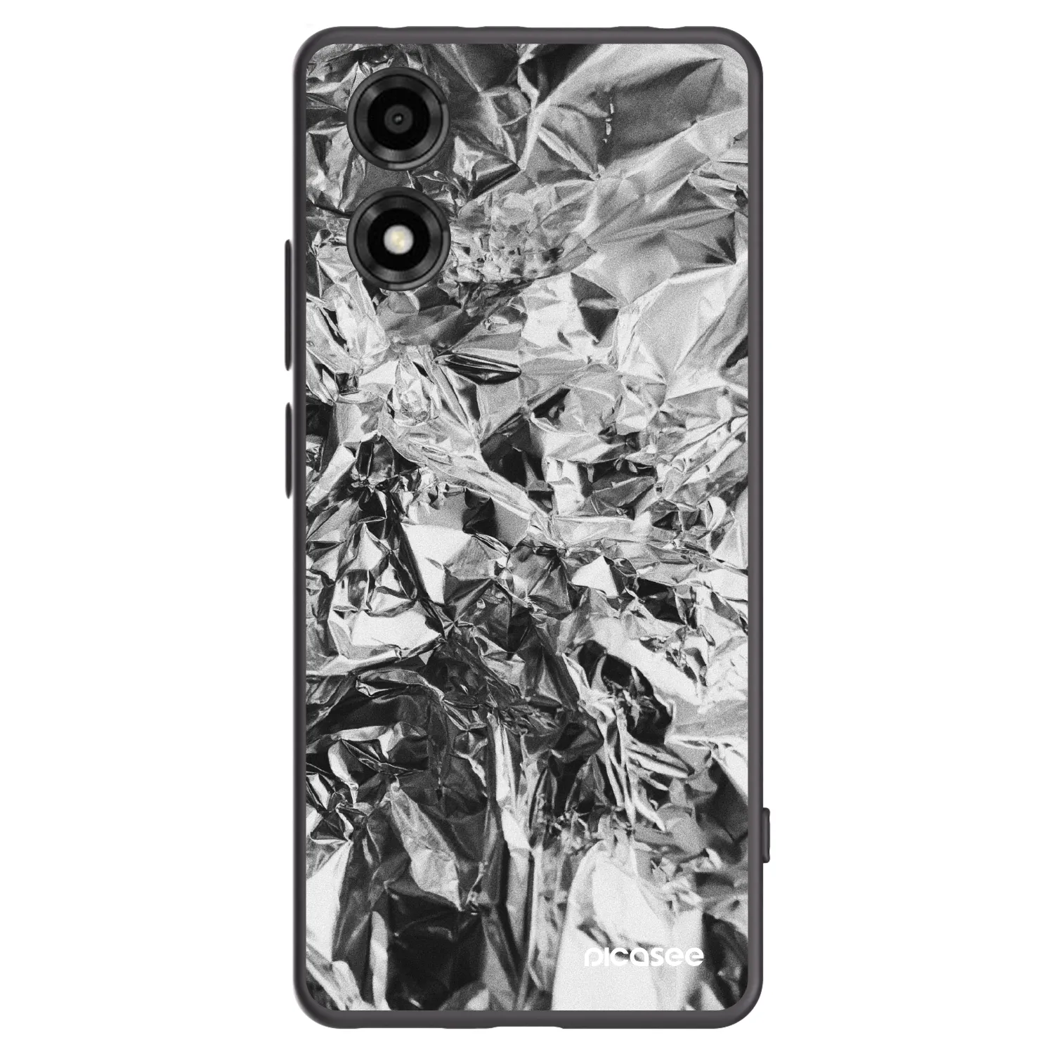 Picasee silikonowe czarne etui na Motorola Moto E14 - Chrome