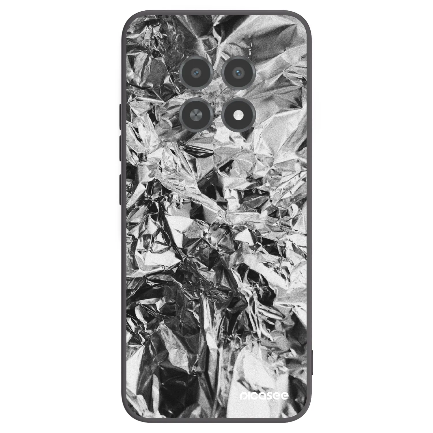 Picasee silikonowe czarne etui na Realme 12X - Chrome