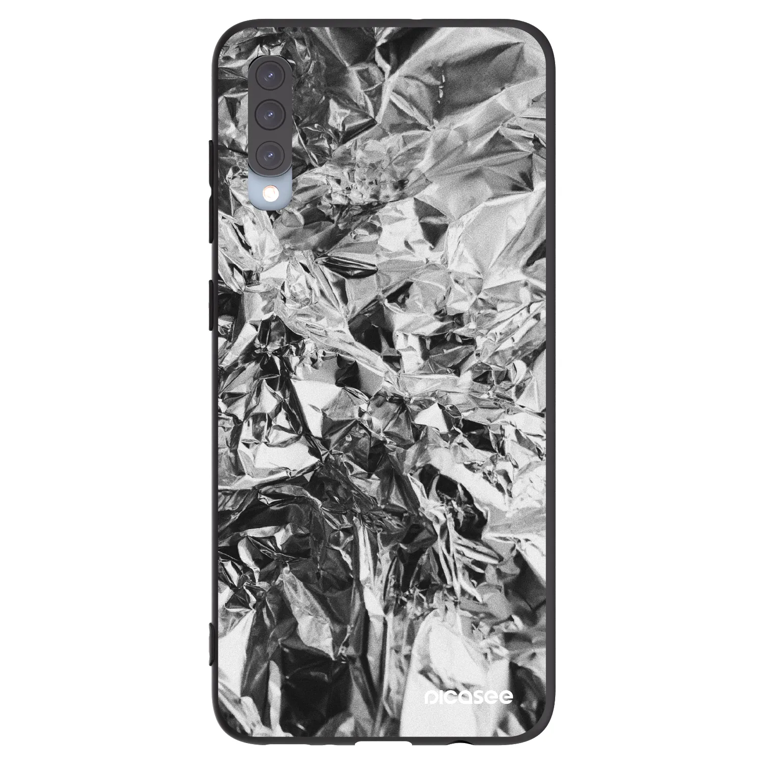 Picasee silikonowe czarne etui na Samsung Galaxy A70 A705F - Chrome