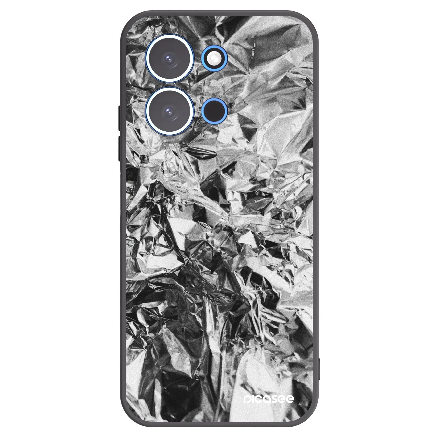 Picasee silikonowe czarne etui na Xiaomi Redmi 15C 4G - Chrome