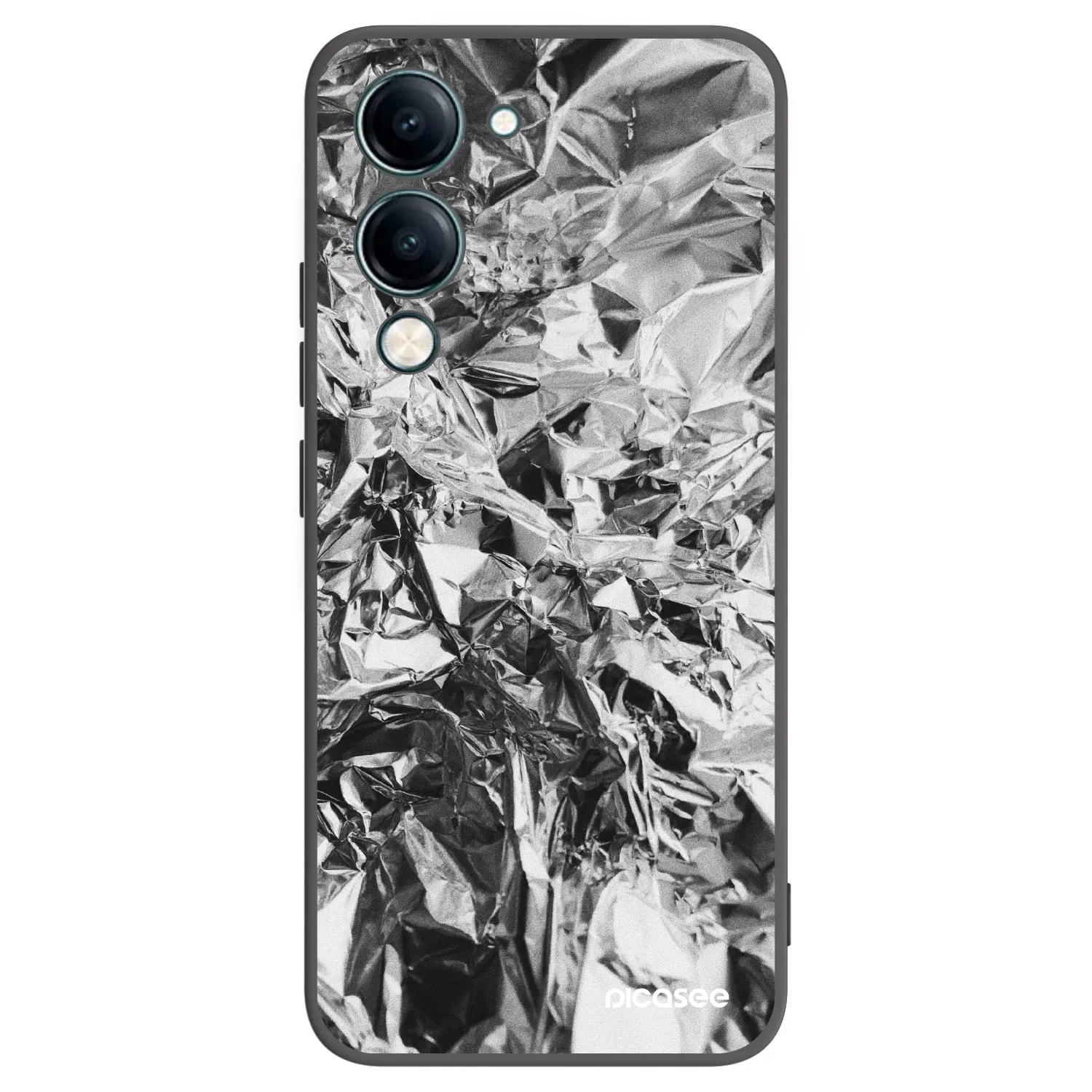 Picasee silikonowe czarne etui na Vivo Y29s 5G - Chrome