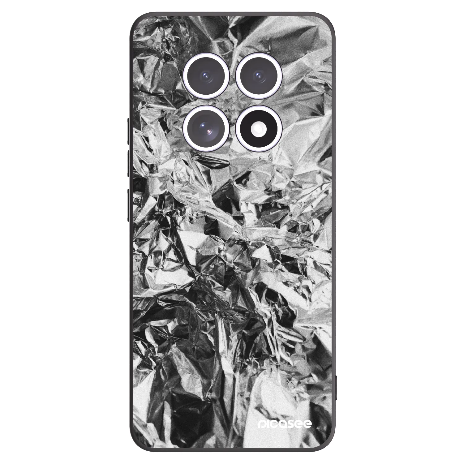 Picasee silikonowe czarne etui na Xiaomi Redmi Note 15 - Chrome