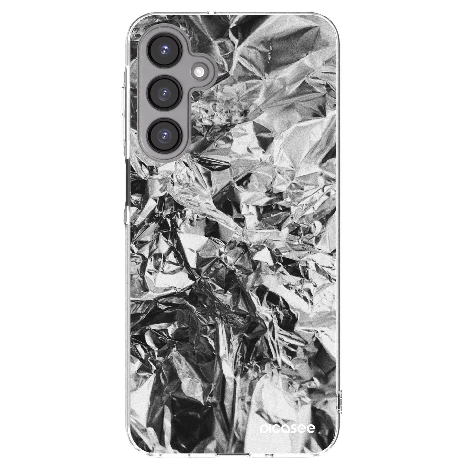 Picasee silikonowe przeźroczyste etui na Samsung Galaxy A16 4G - Chrome
