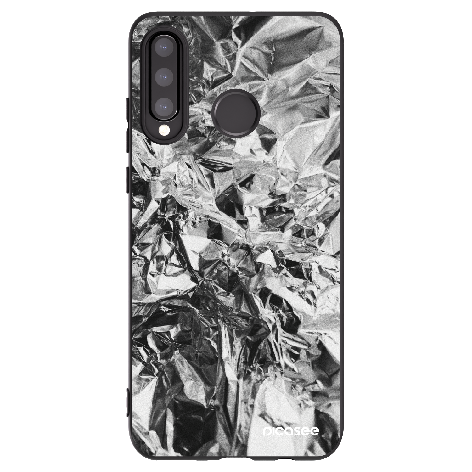 Picasee silikonowe czarne etui na Huawei P30 Lite - Chrome