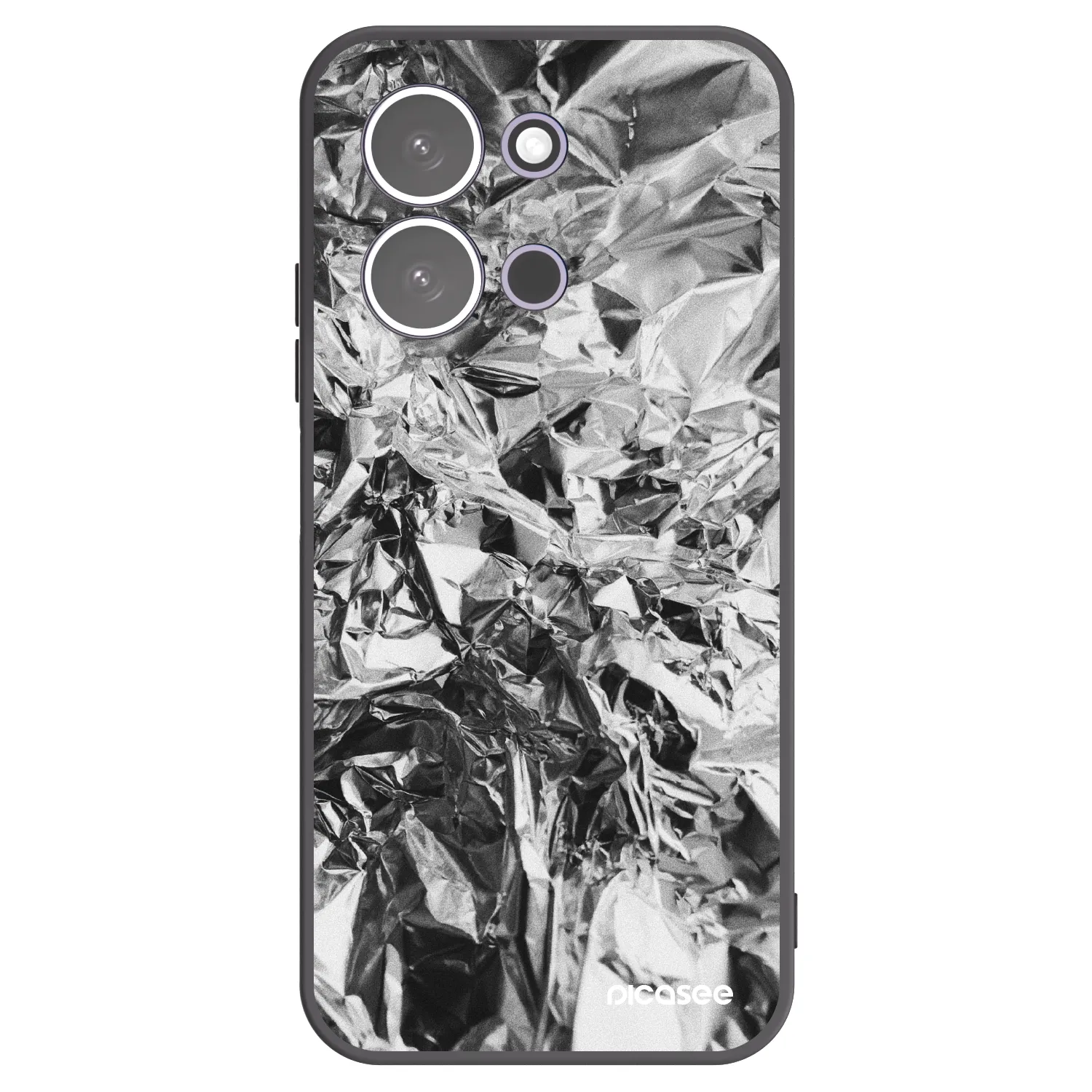 Picasee silikonowe czarne etui na Xiaomi Redmi 15C 5G - Chrome