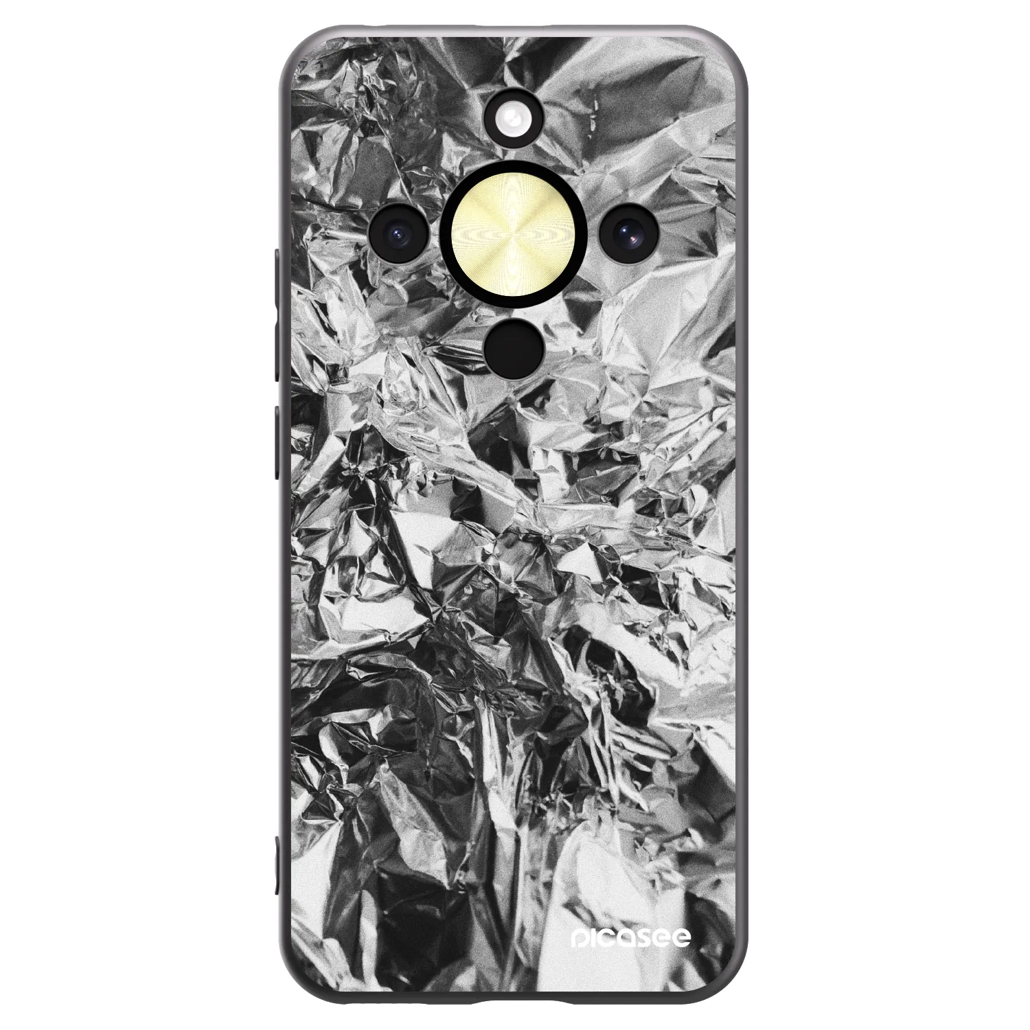 Picasee silikonowe czarne etui na Honor Magic8 Lite 5G - Chrome