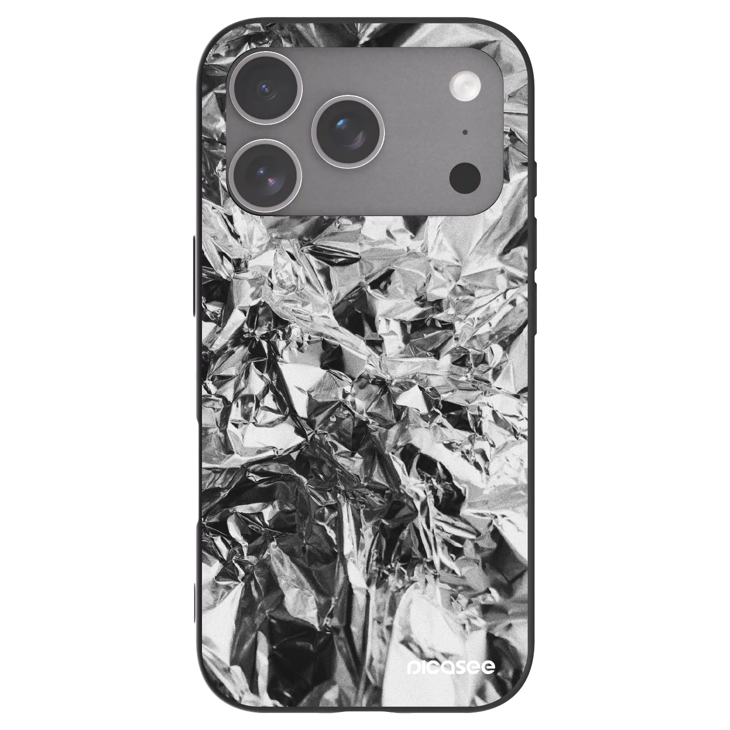 Picasee silikonowe czarne etui na Apple iPhone 18 Pro - Chrome