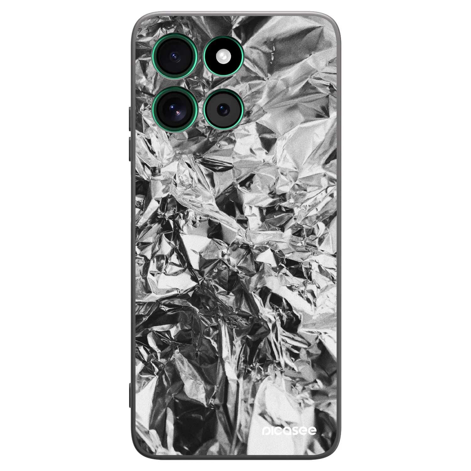 Picasee silikonowe czarne etui na Motorola Moto G57 Power - Chrome