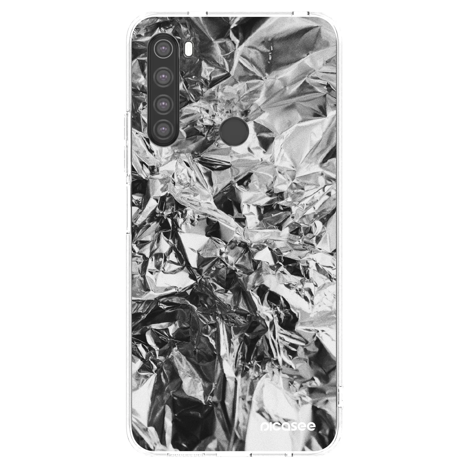 Picasee silikonowe przeźroczyste etui na Xiaomi Redmi Note 8 - Chrome