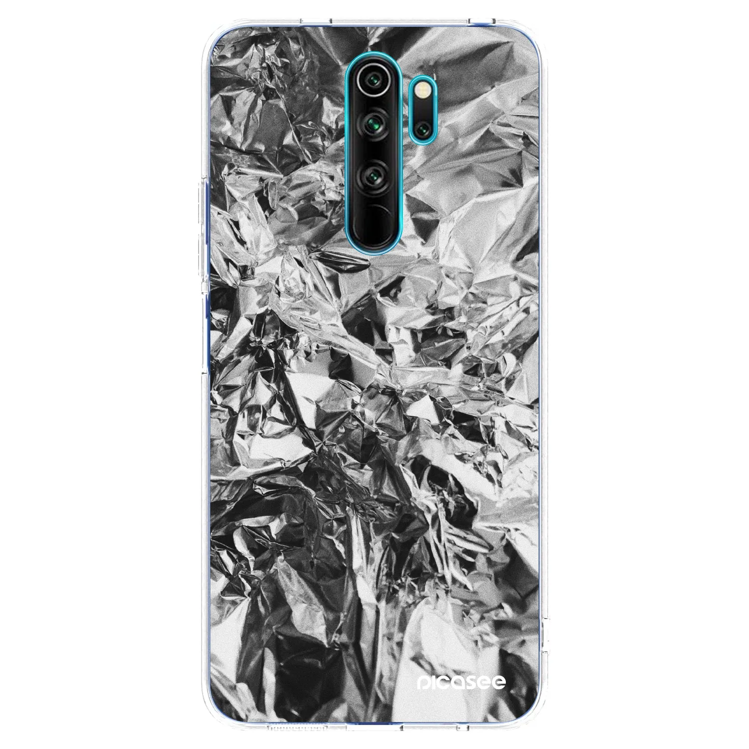 Picasee silikonowe przeźroczyste etui na Xiaomi Redmi Note 8 Pro - Chrome