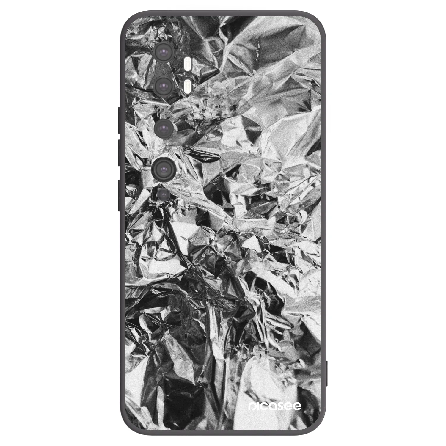 Picasee silikonowe czarne etui na Xiaomi Mi Note 10 (Pro) - Chrome