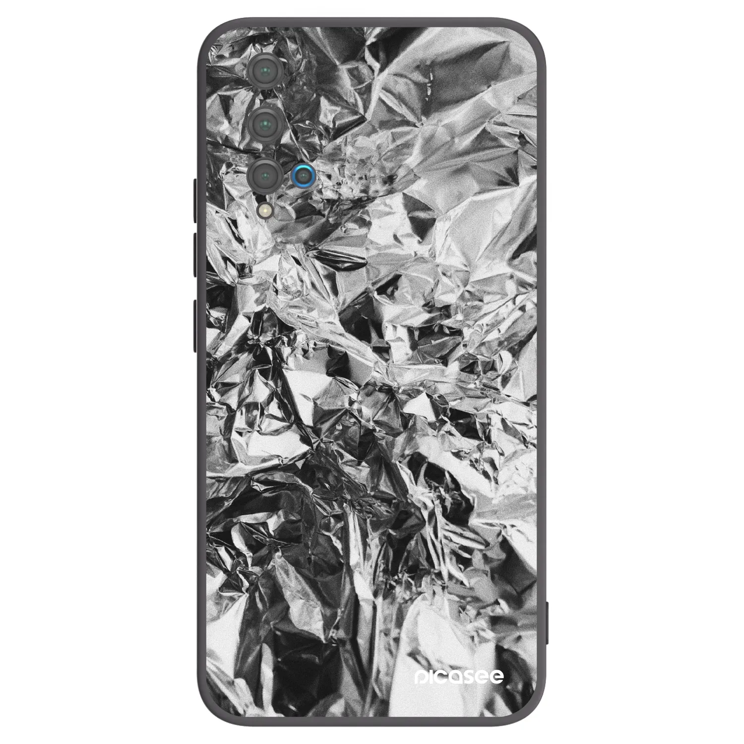 Picasee silikonowe czarne etui na Huawei Nova 5T - Chrome