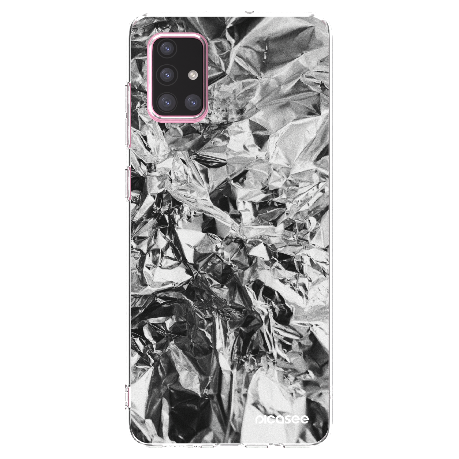 Picasee silikonowe przeźroczyste etui na Samsung Galaxy A71 A715F - Chrome