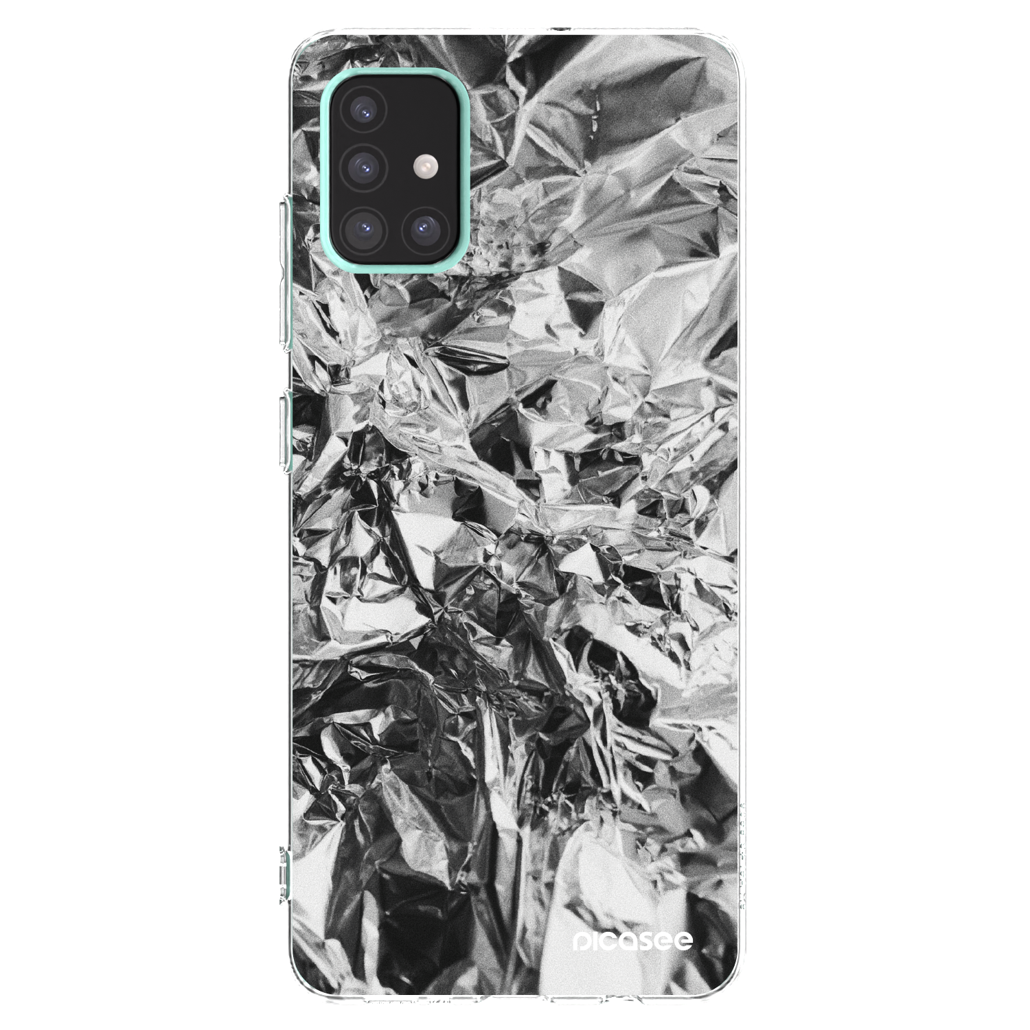 Picasee silikonowe przeźroczyste etui na Samsung Galaxy A51 A515F - Chrome