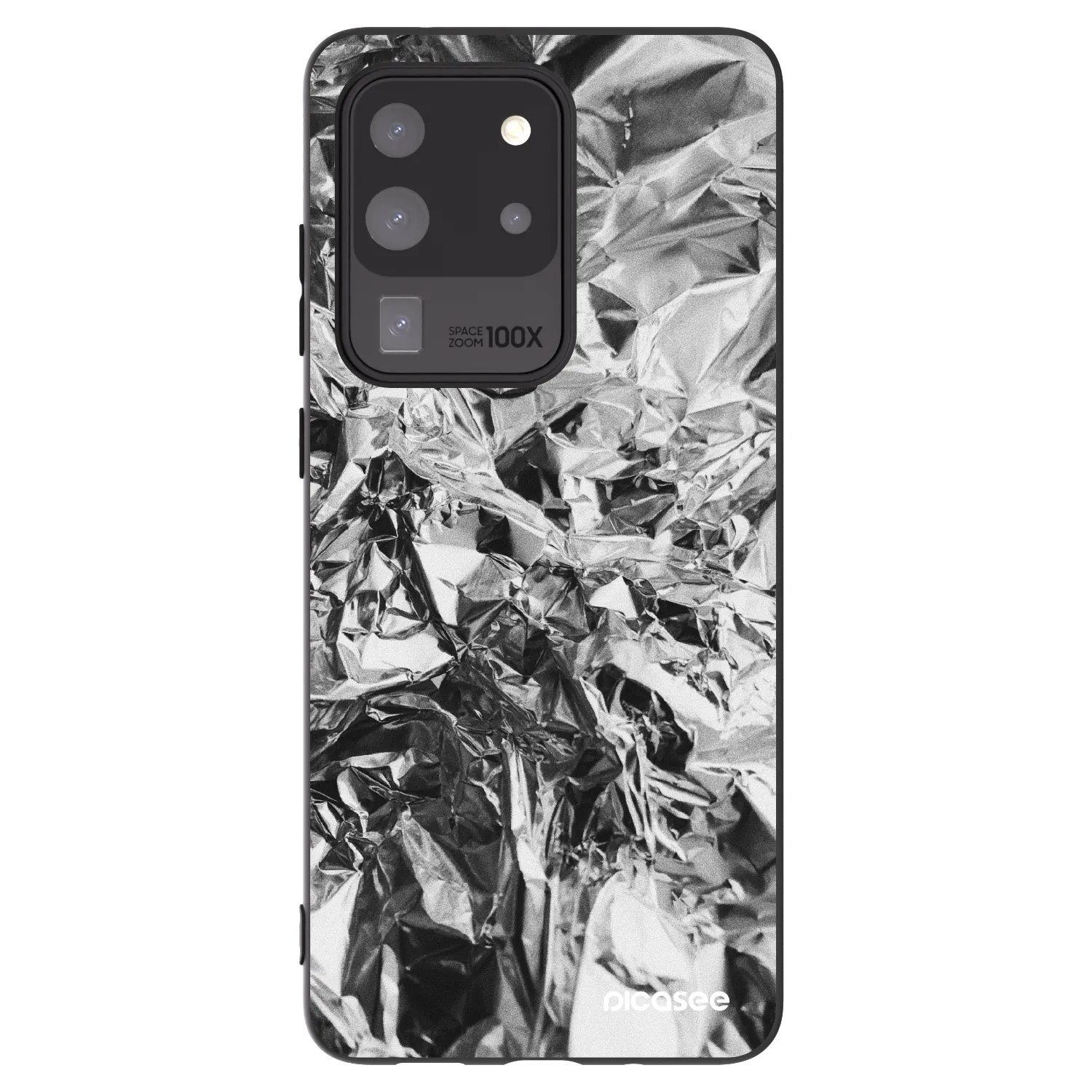 Picasee silikonowe czarne etui na Samsung Galaxy S20 Ultra 5G G988F - Chrome