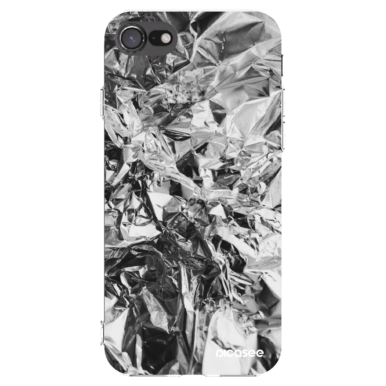 Picasee silikonowe przeźroczyste etui na Apple iPhone SE 2020 - Chrome