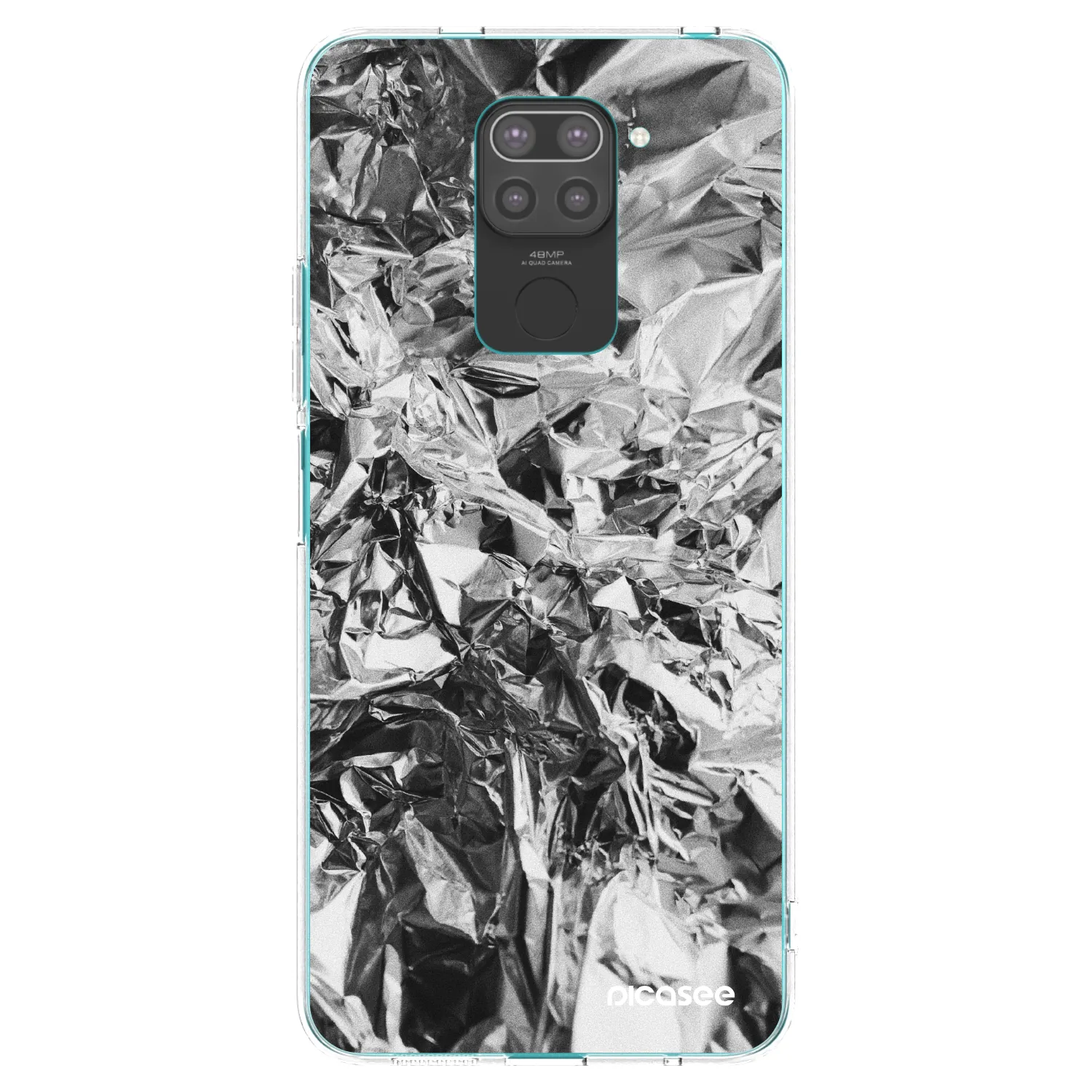 Picasee silikonowe czarne etui na Xiaomi Redmi Note 9 - Chrome