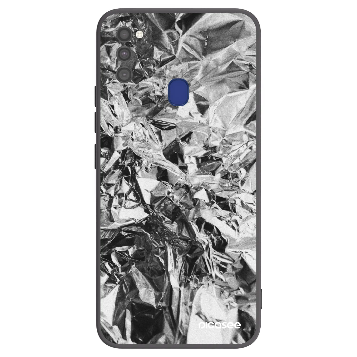 Picasee silikonowe czarne etui na Samsung Galaxy M21 M215F - Chrome