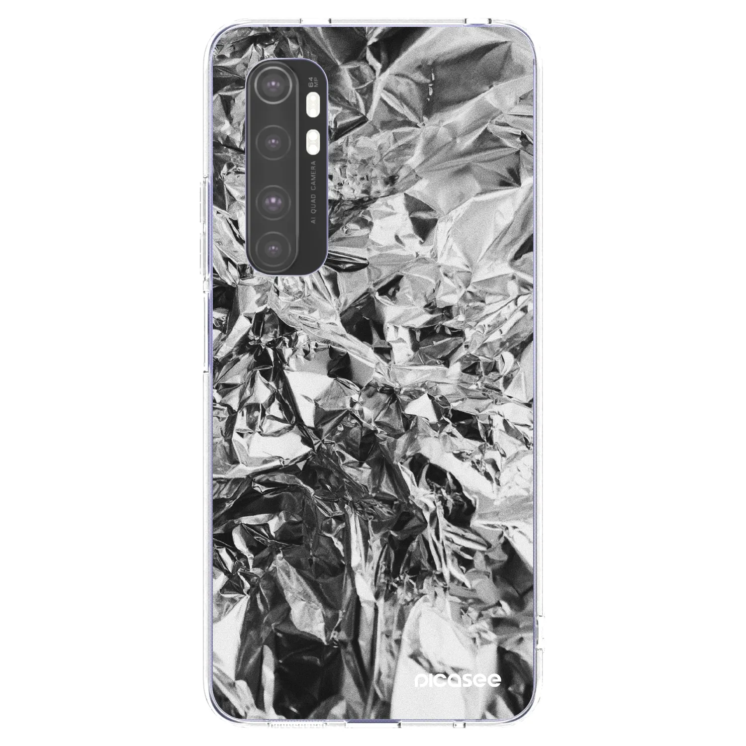 Picasee silikonowe przeźroczyste etui na Xiaomi Mi Note 10 Lite - Chrome