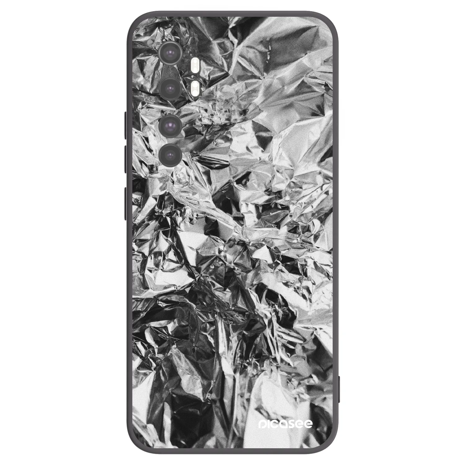 Picasee silikonowe czarne etui na Xiaomi Mi Note 10 Lite - Chrome