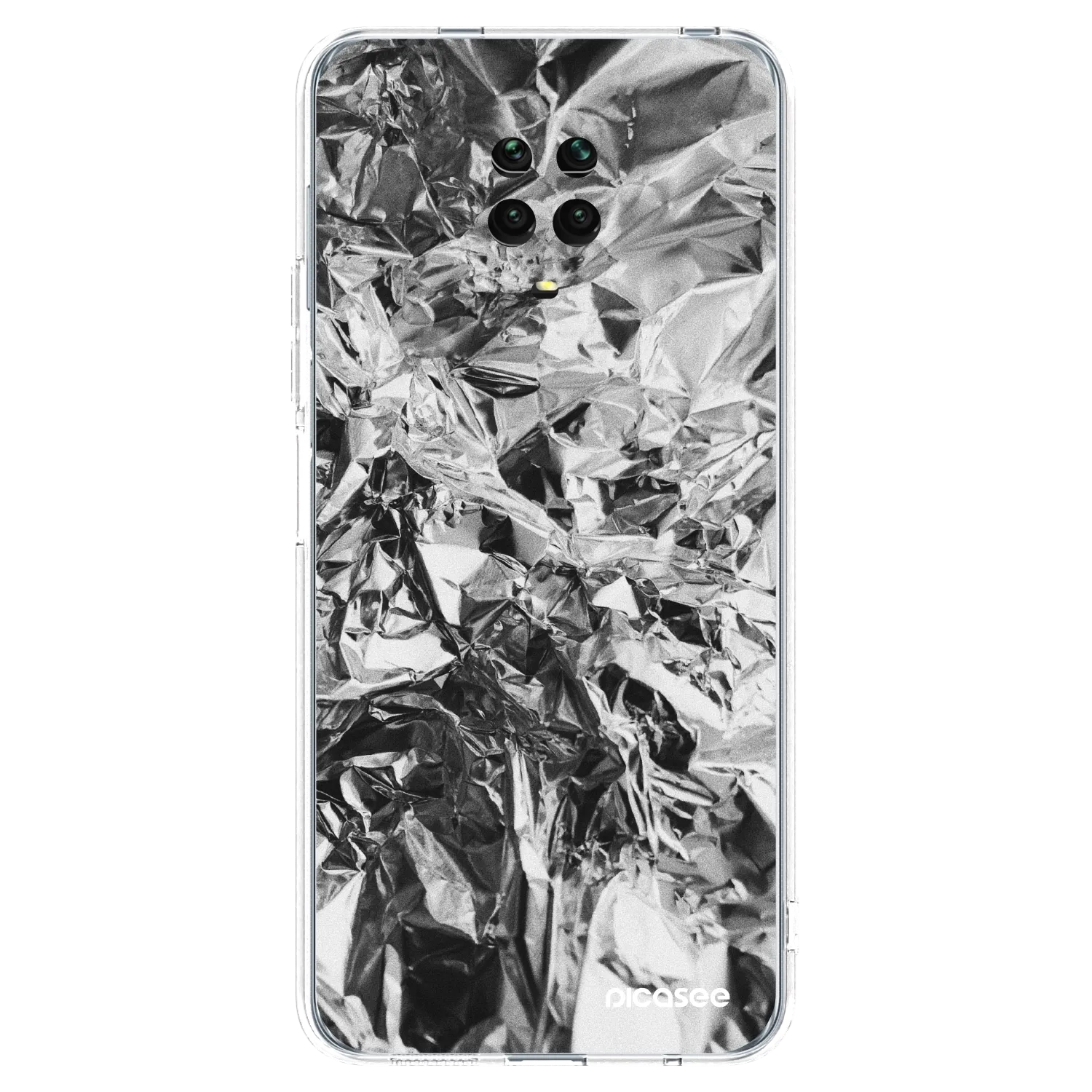 Picasee silikonowe przeźroczyste etui na Xiaomi Redmi Note 9S - Chrome