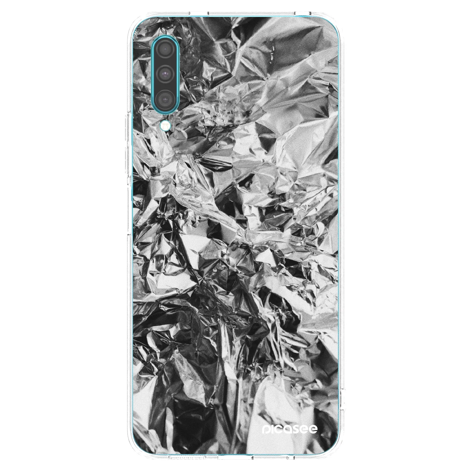 Picasee silikonowe przeźroczyste etui na Samsung Galaxy A30s A307F - Chrome