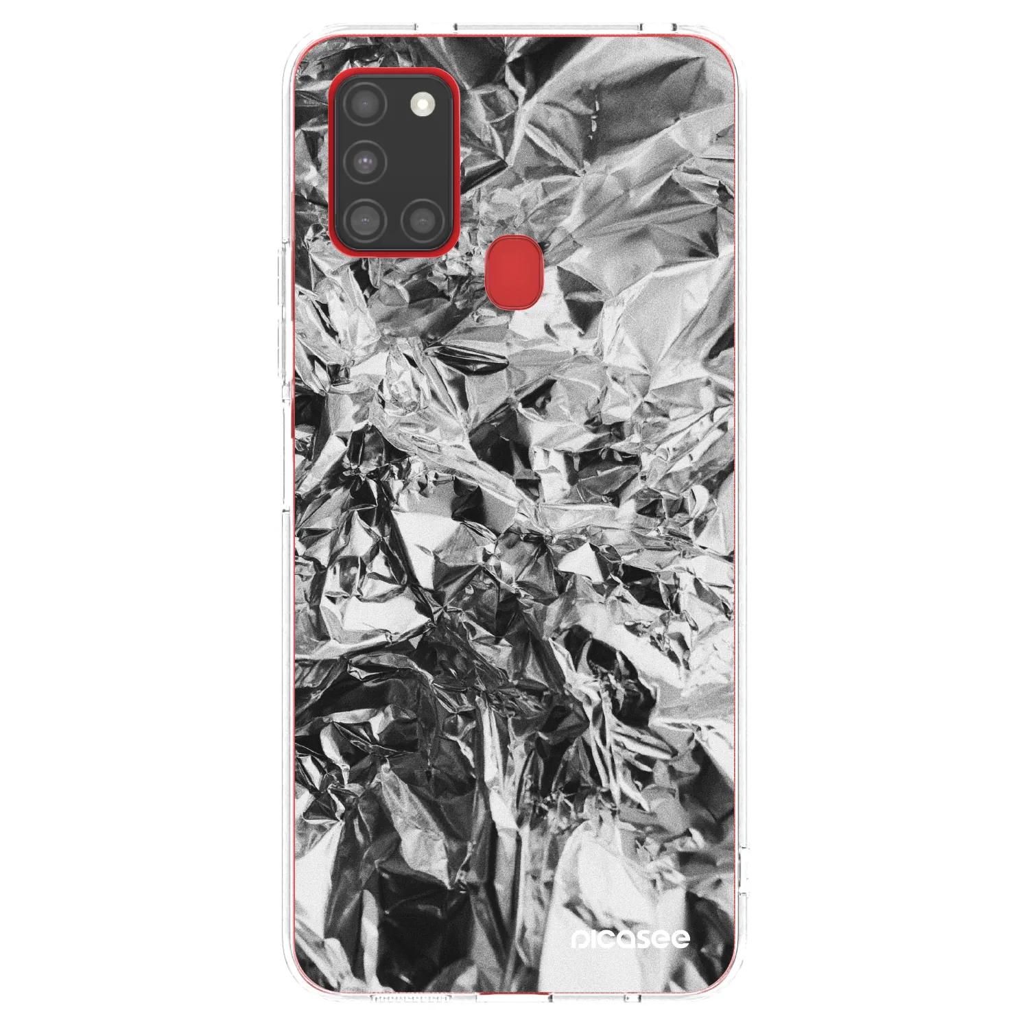 Picasee silikonowe przeźroczyste etui na Samsung Galaxy A21s - Chrome
