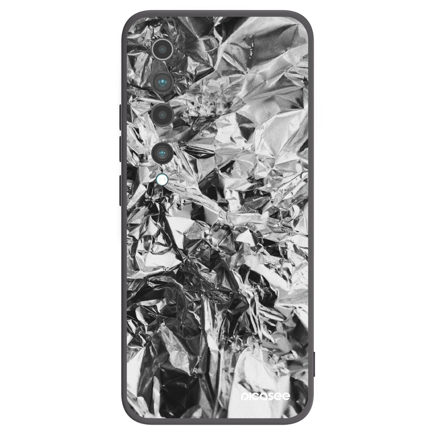Picasee silikonowe czarne etui na Xiaomi Mi 10 - Chrome