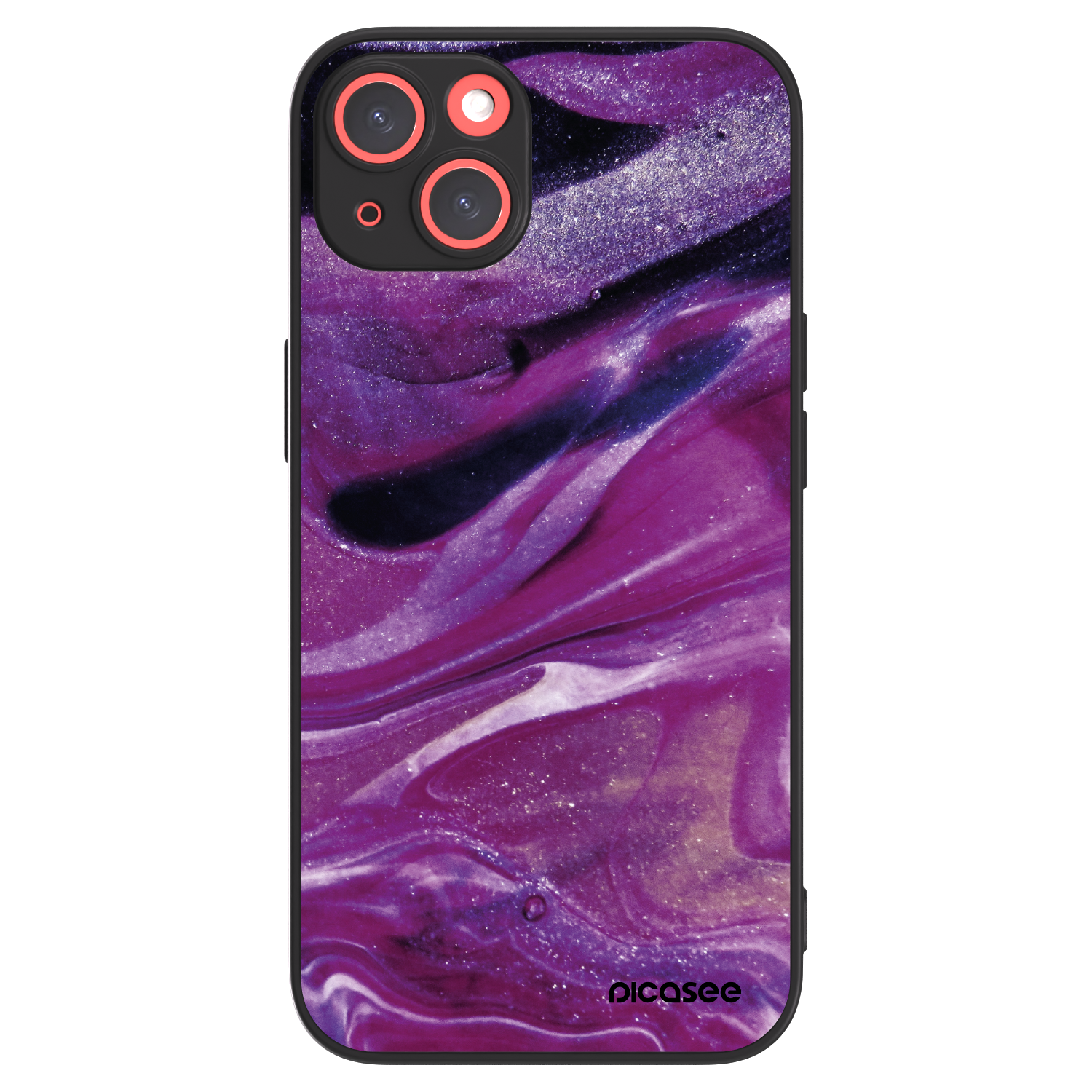 Picasee ULTIMATE CASE MagSafe pro Apple iPhone 13 - Purple glitter