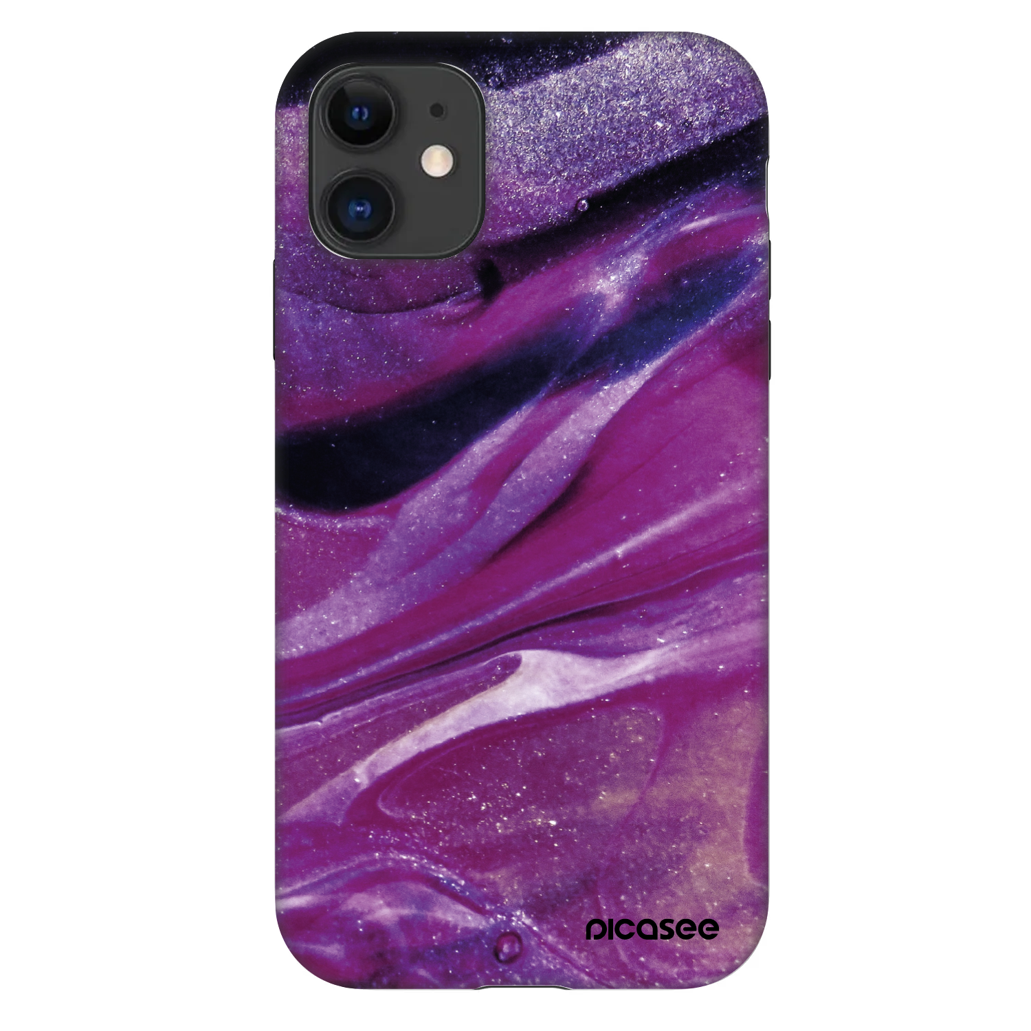 Picasee Fashion Case na Apple iPhone 11 - Purple glitter