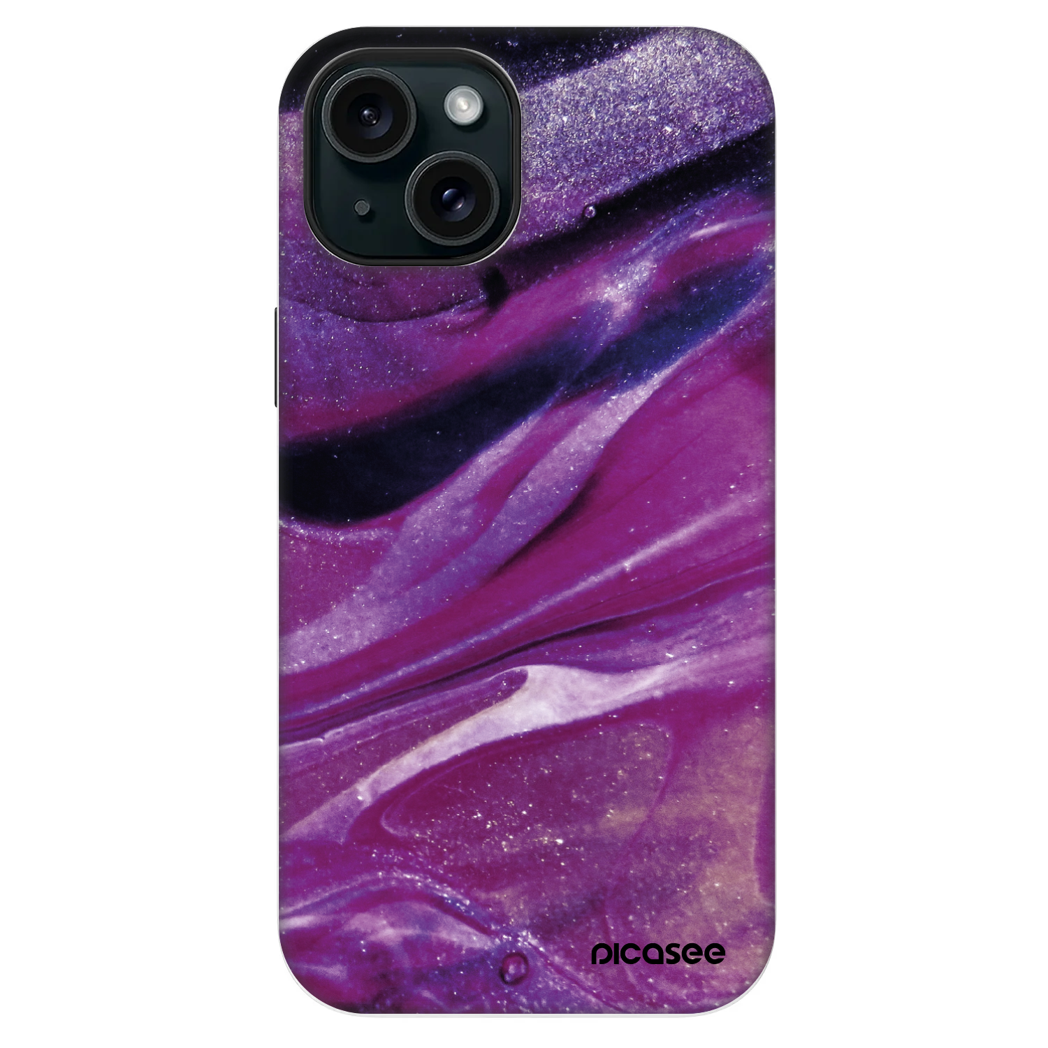 Picasee Fashion Case MagSafe na Apple iPhone 13 - Purple glitter