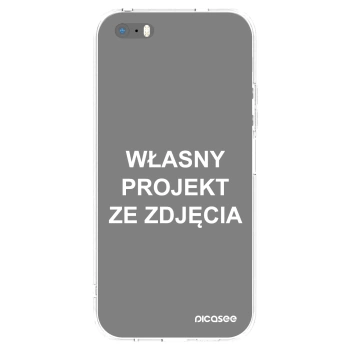 Picasee silikonowe przeźroczyste etui na Apple iPhone 5/5S/SE - Własny projekt ze zdjęcia