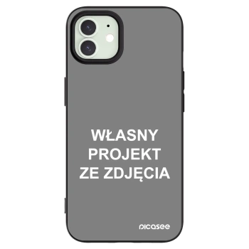 Picasee silikonowe czarne etui na Apple iPhone 12 - Własny projekt ze zdjęcia
