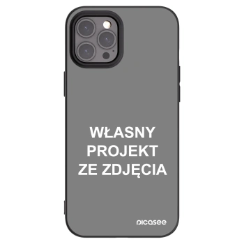 Picasee silikonowe czarne etui na Apple iPhone 12 Pro Max - Własny projekt ze zdjęcia