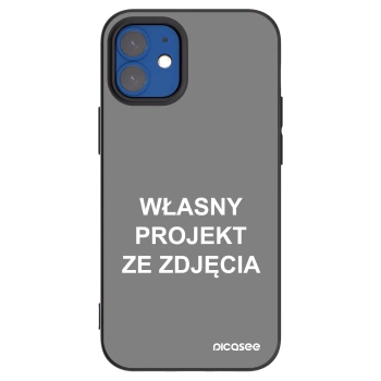 Picasee silikonowe czarne etui na Apple iPhone 12 mini - Własny projekt ze zdjęcia