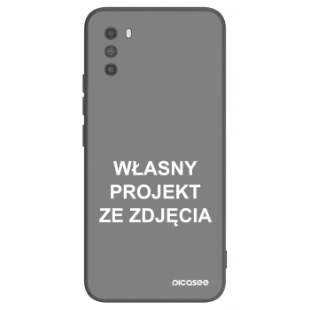 Picasee silikonowe czarne etui na Xiaomi Poco M3 - Własny projekt ze zdjęcia