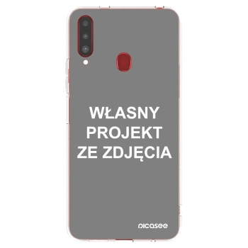 Picasee silikonowe przeźroczyste etui na Samsung Galaxy A20s - Własny projekt ze zdjęcia