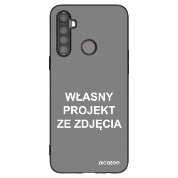 Picasee silikonowe czarne etui na Realme 5 - Własny projekt ze zdjęcia