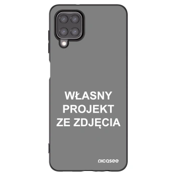 Picasee silikonowe czarne etui na Samsung Galaxy A12 A125F - Własny projekt ze zdjęcia